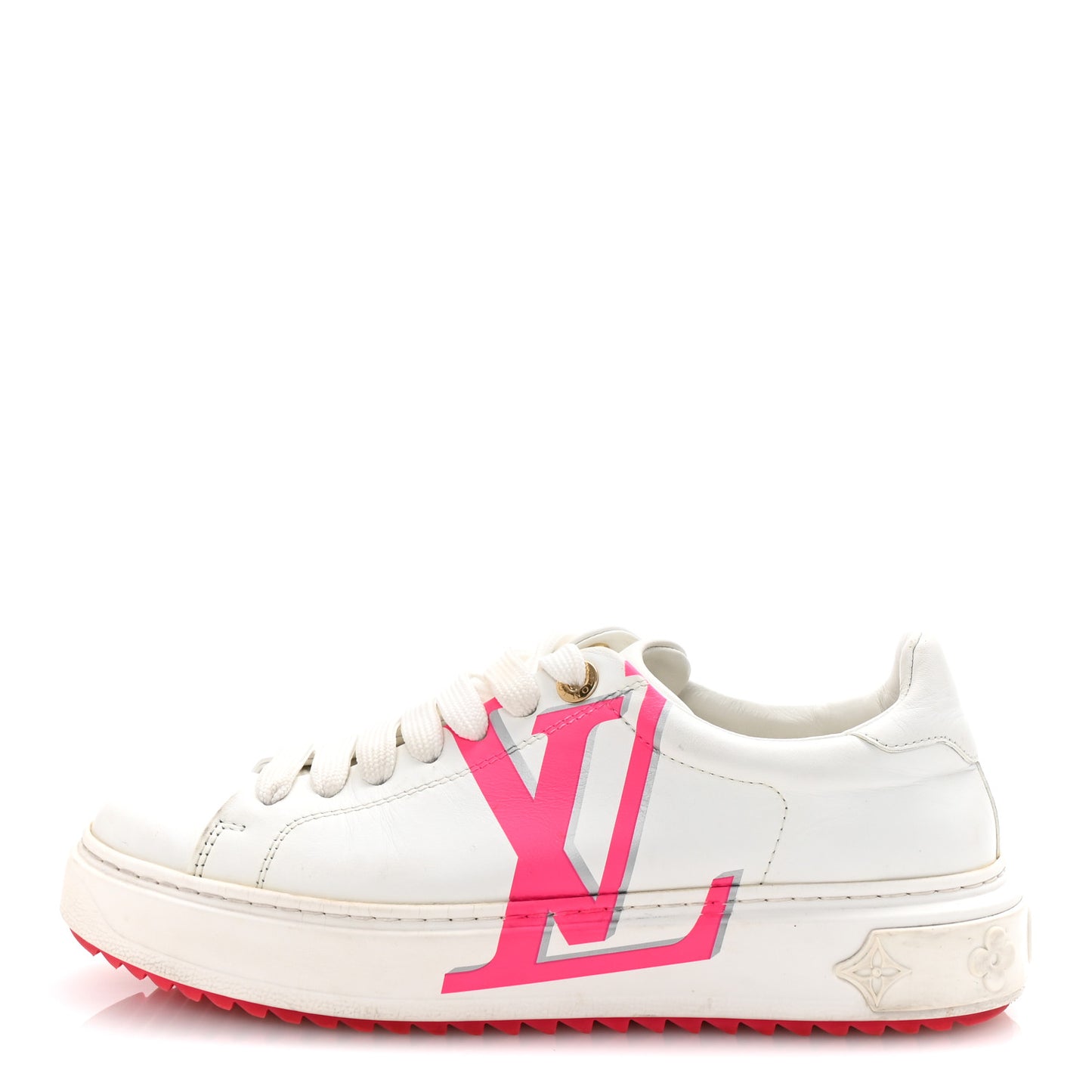 Monogram Time Out Sneakers 37.5 White Rose