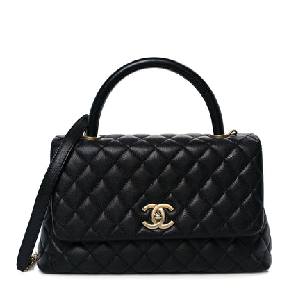 Chanel Caviar Quilted Small Coco Handle Flap Black 1 of 11