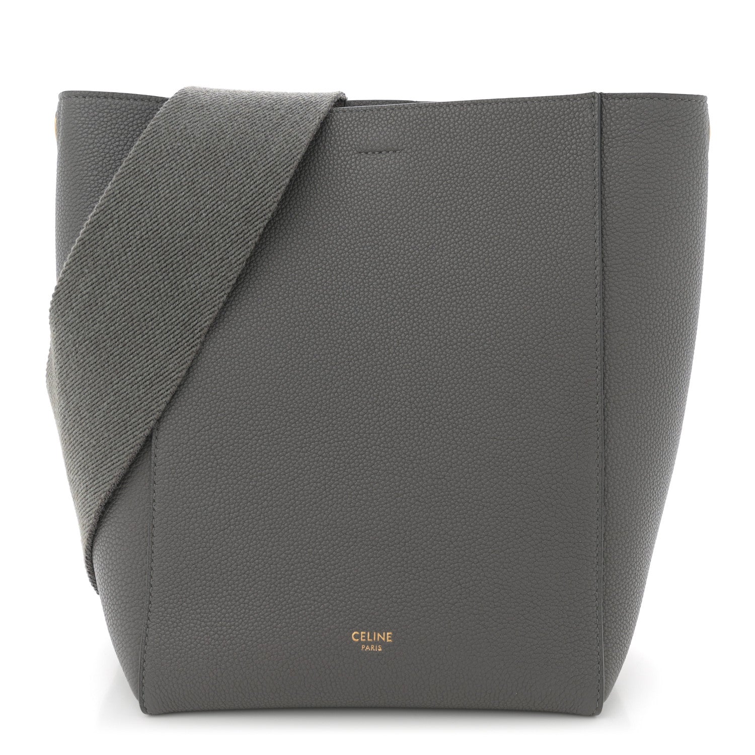 Celine Soft Grained Calfskin Small Sangle Bucket Bag Kohl 1 of 9