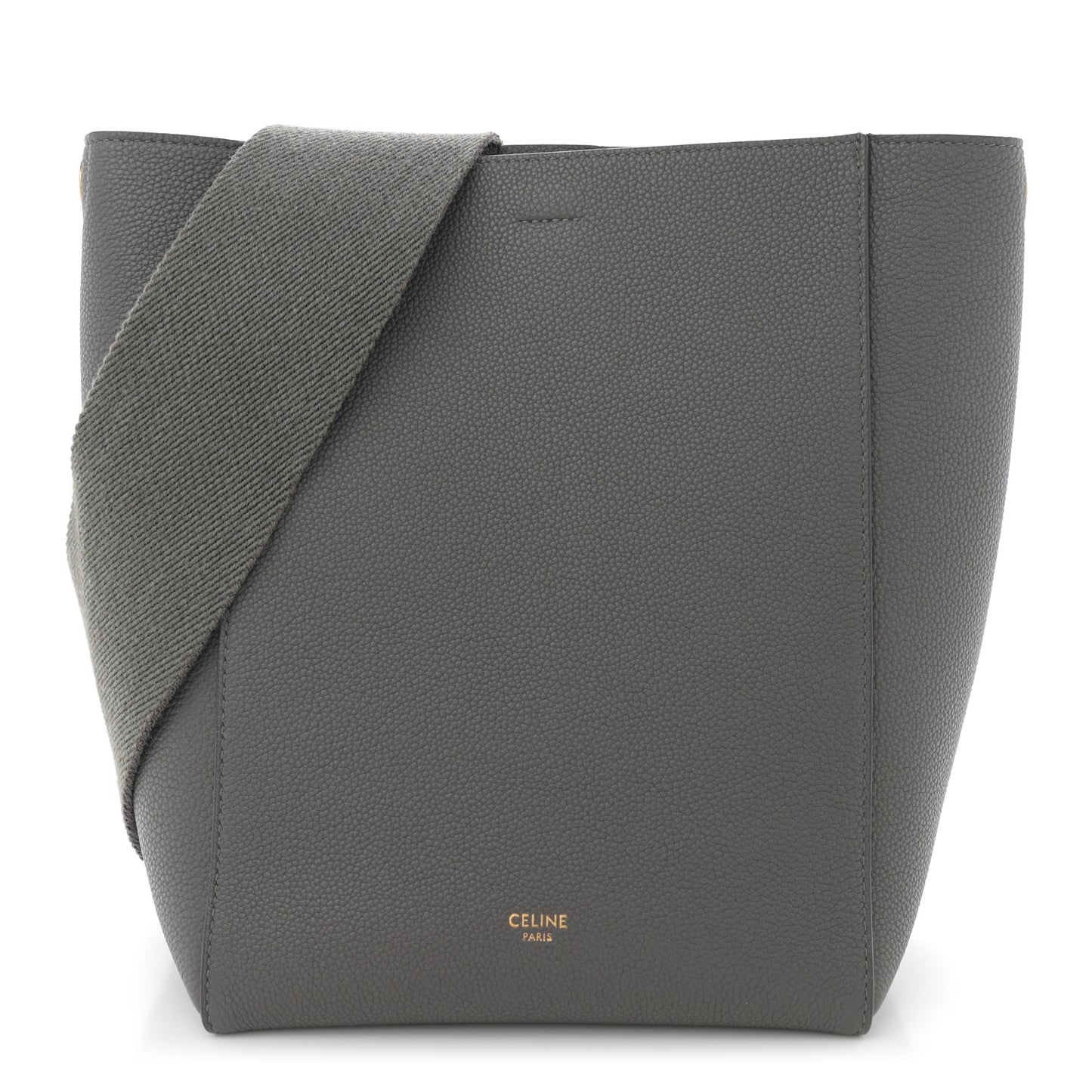 Soft Grained Calfskin Small Sangle Bucket Bag Kohl