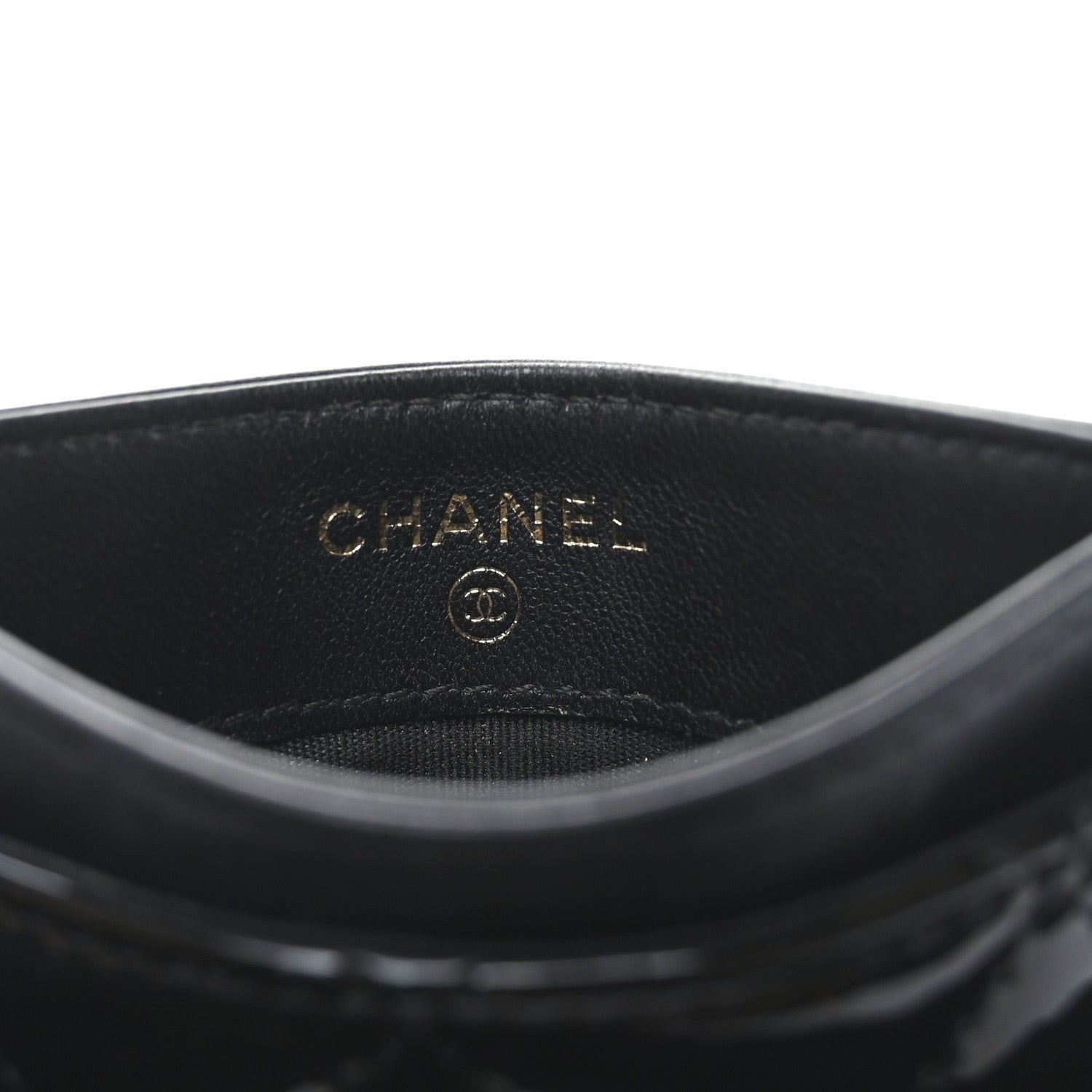 Chanel Patent Calfskin Quilted Card Holder Black 6 of 9