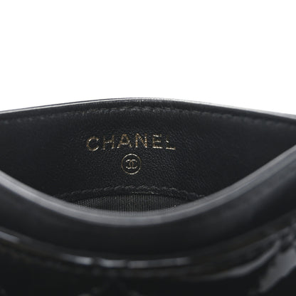 Chanel Patent Calfskin Quilted Card Holder Black 6 of 9