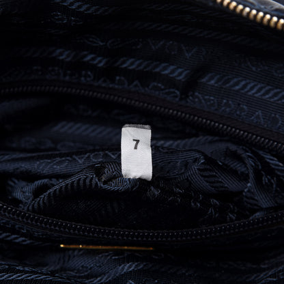 Prada Tessuto Nylon Quilted Shoulder Bag Blue 8 of 10