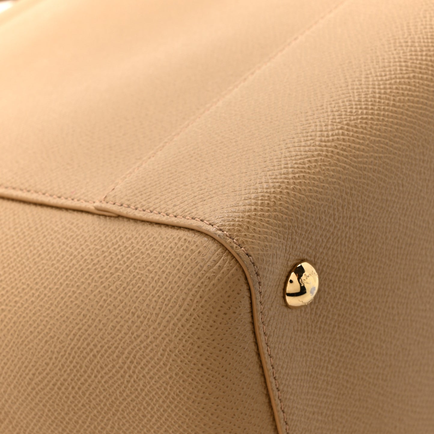 Hammered Calfskin Carrie O Shoulder Bag Camel