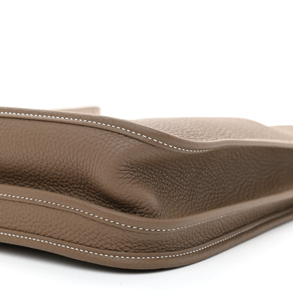 Hermes Taurillon Clemence Evelyne III PM Etoupe 10 of 12
