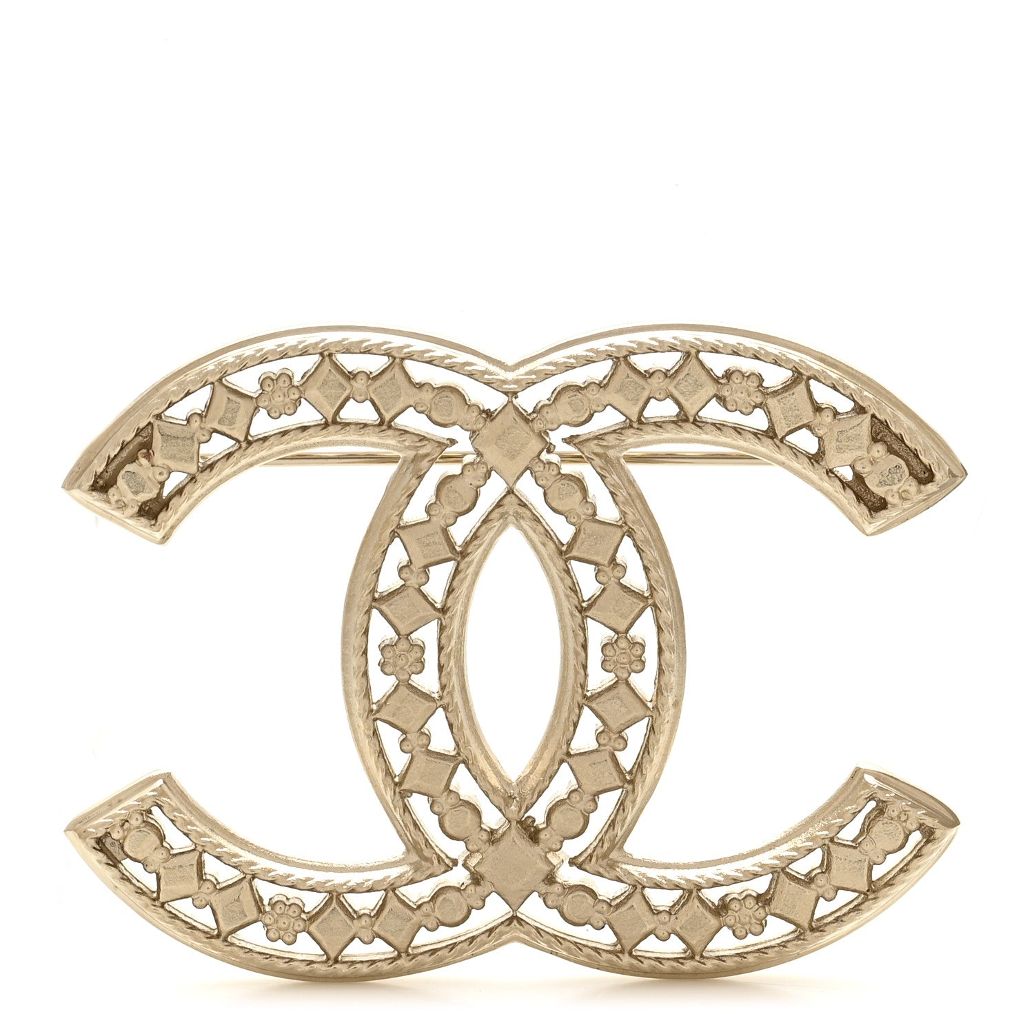 Chanel Metal CC Brooch Gold 1 of 4