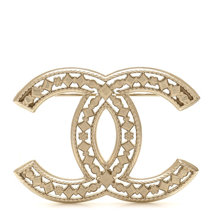 Chanel Metal CC Brooch Gold 1 of 4