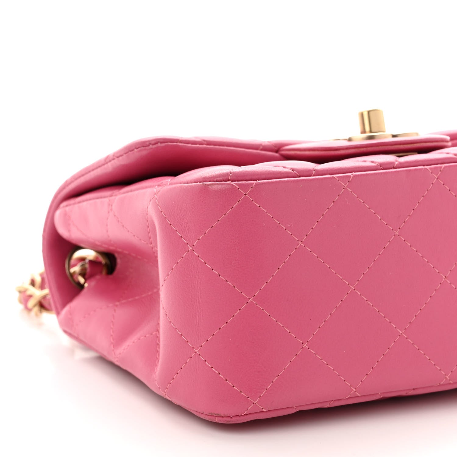Chanel Lambskin Quilted Mini Square Flap Pink 9 of 12