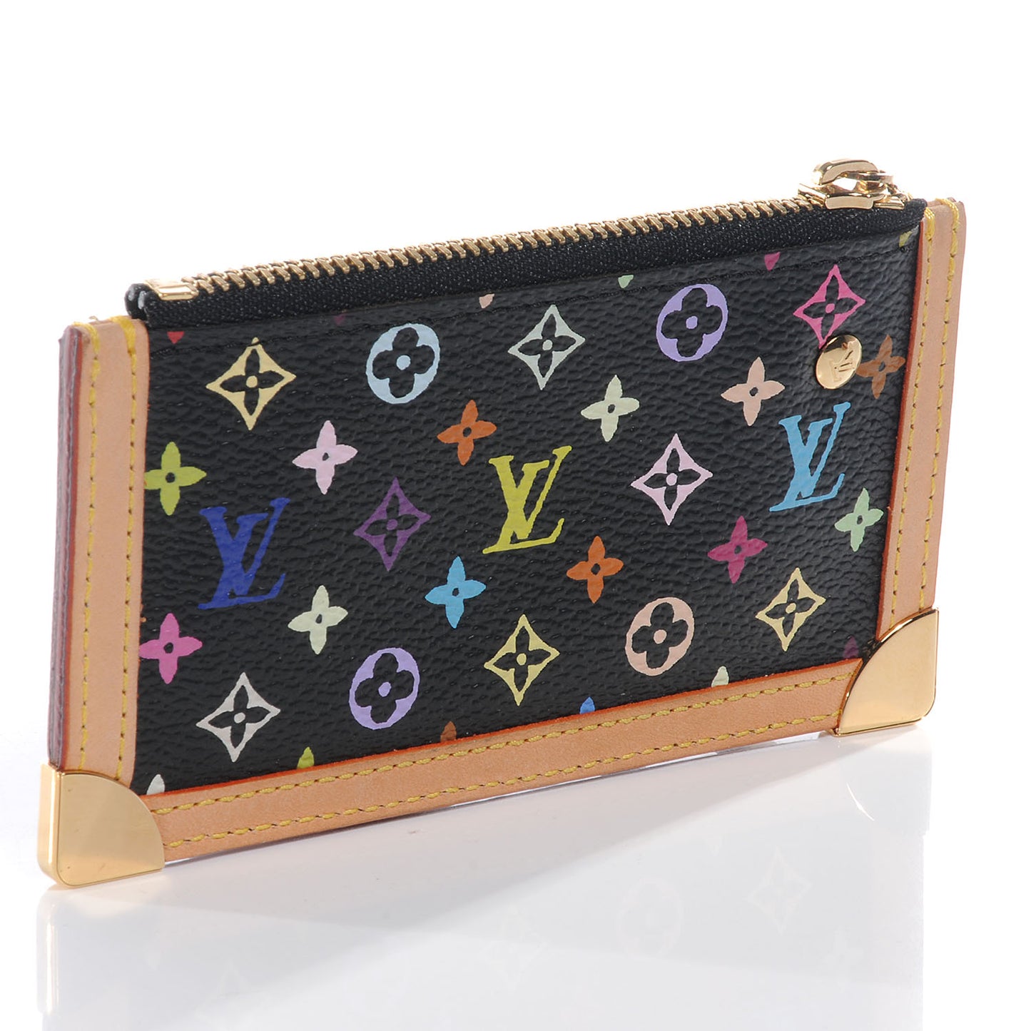 Monogram Multicolor Key Pouch Black