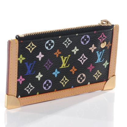 Louis Vuitton Monogram Multicolor Key Pouch Black 3 of 8