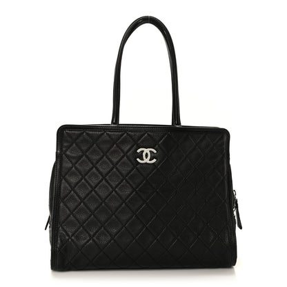 Chanel Calfskin Quilted Shopping Tote Black 1 of 11