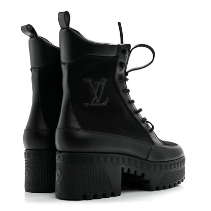 Louis Vuitton Canvas Laureate Platform Desert Boots 41 Black 4 of 8