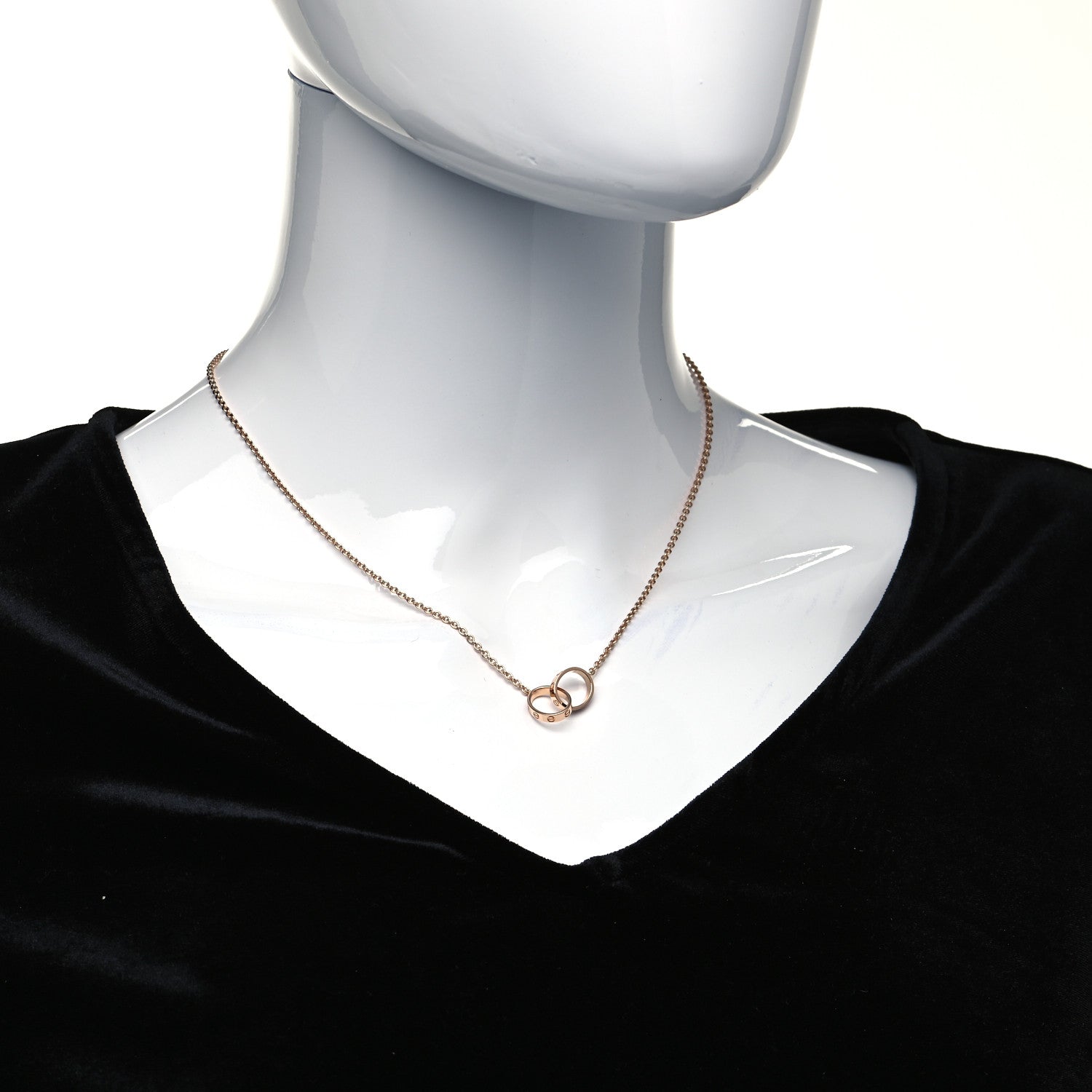 Cartier 18K Pink Gold Interlocking LOVE Necklace 8 of 8