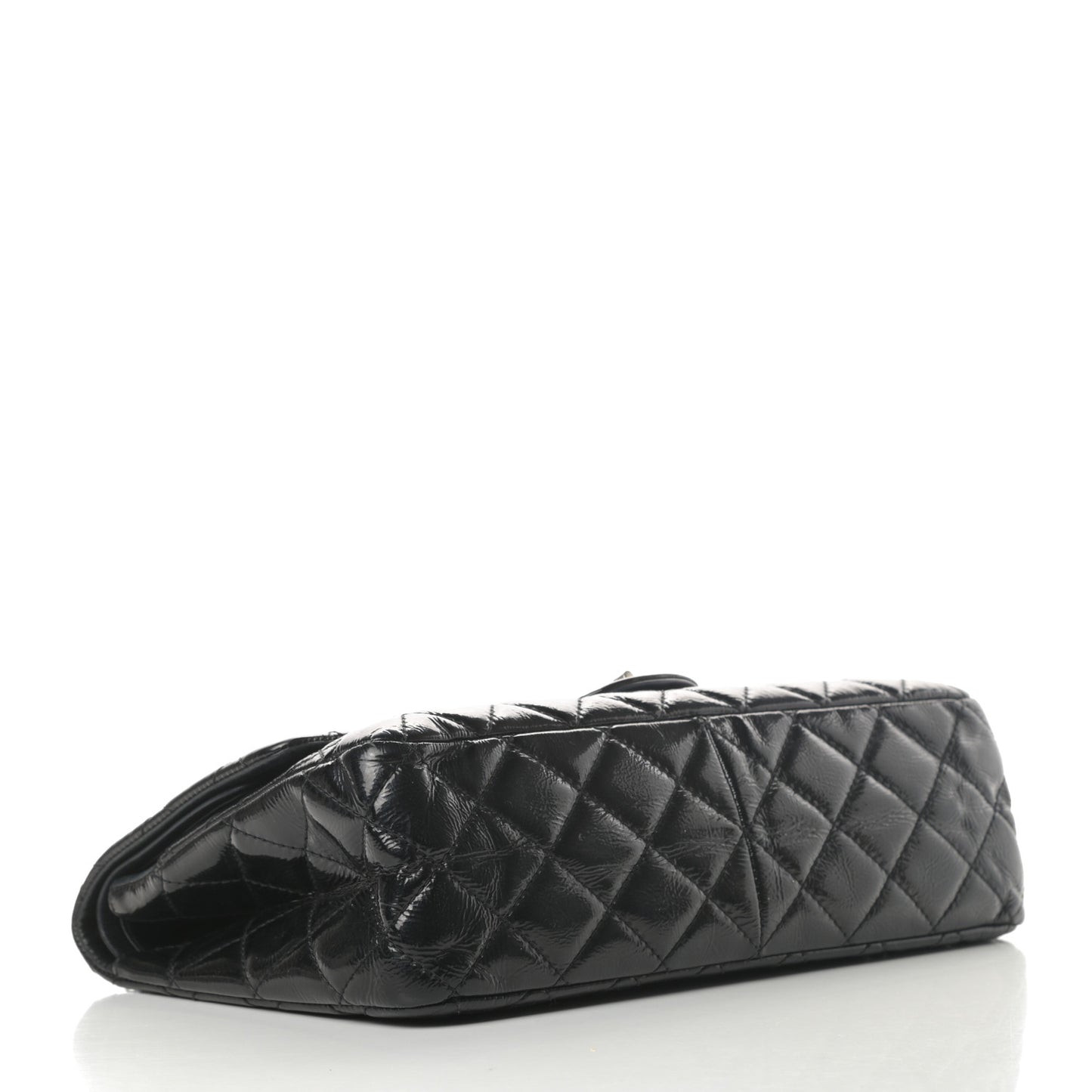 Distressed Patent Quilted 2.55 Reissue 227 Flap Black