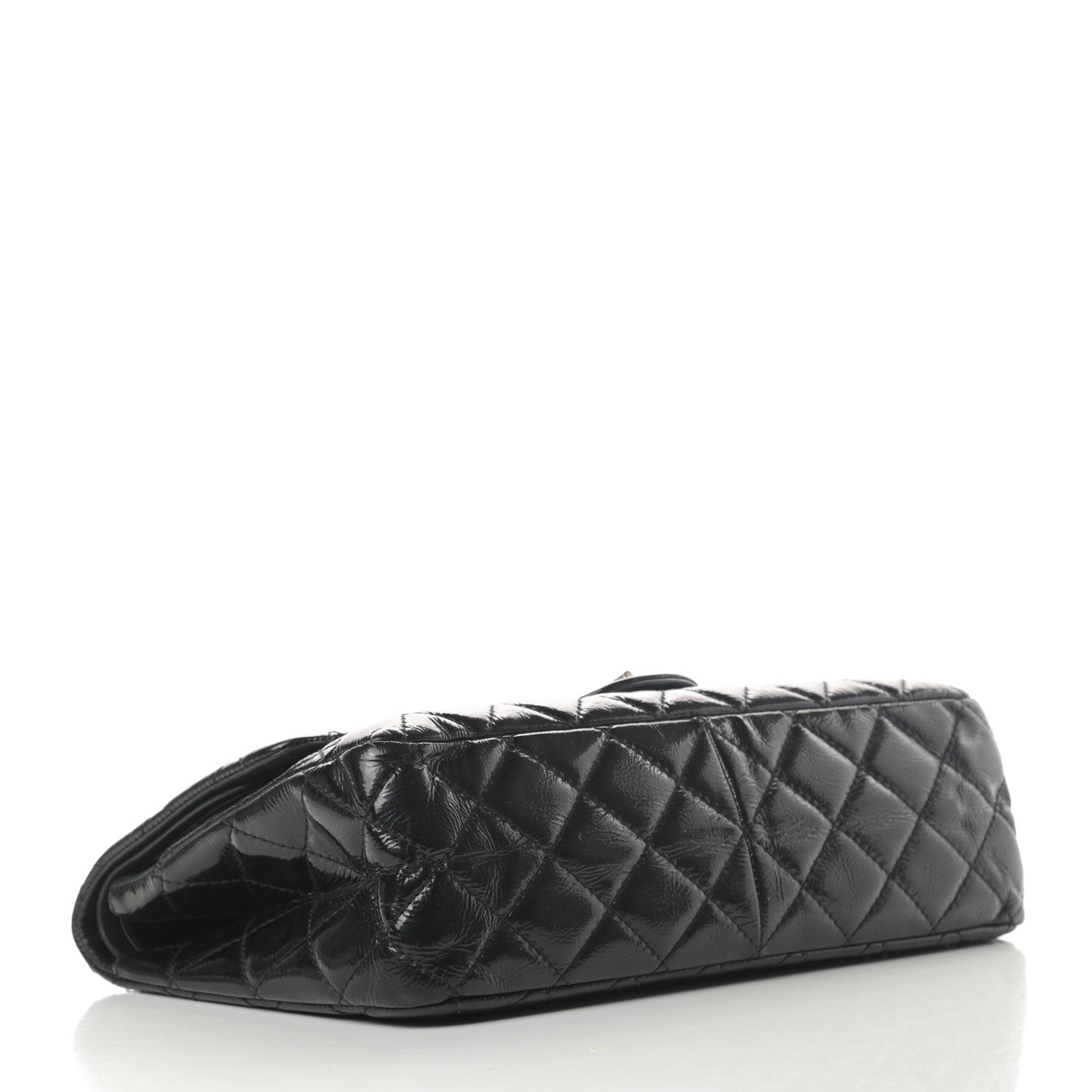 Chanel Distressed Patent Quilted 2.55 Reissue 227 Flap Black 4 of 14