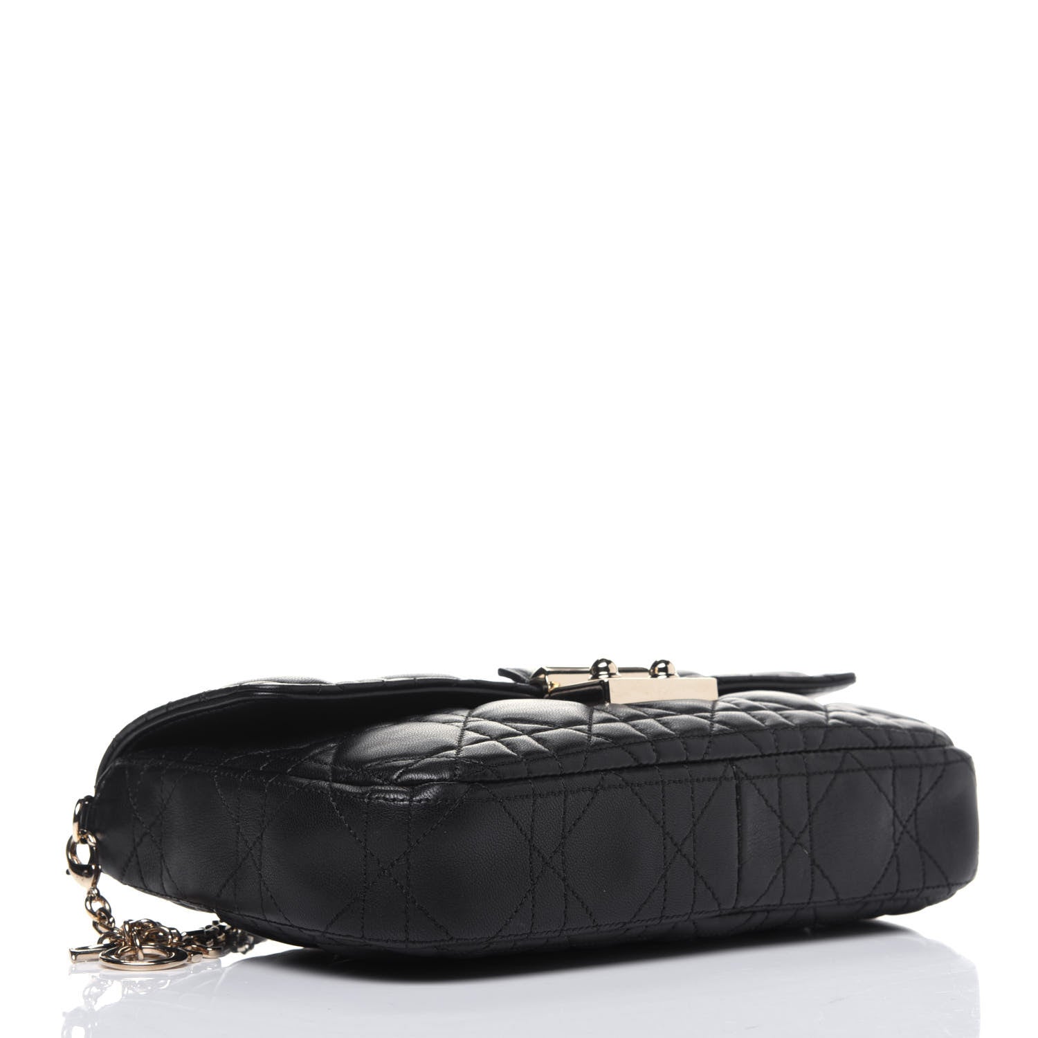 Christian Dior Lambskin Cannage New Lock Pouch Black 4 of 12