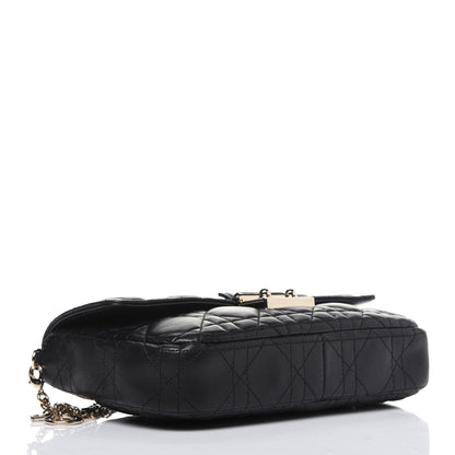Christian Dior Lambskin Cannage New Lock Pouch Black 4 of 12