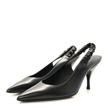 Bottega Veneta Nappa Point Sling Back Pumps 40.5 Black 3 of 8