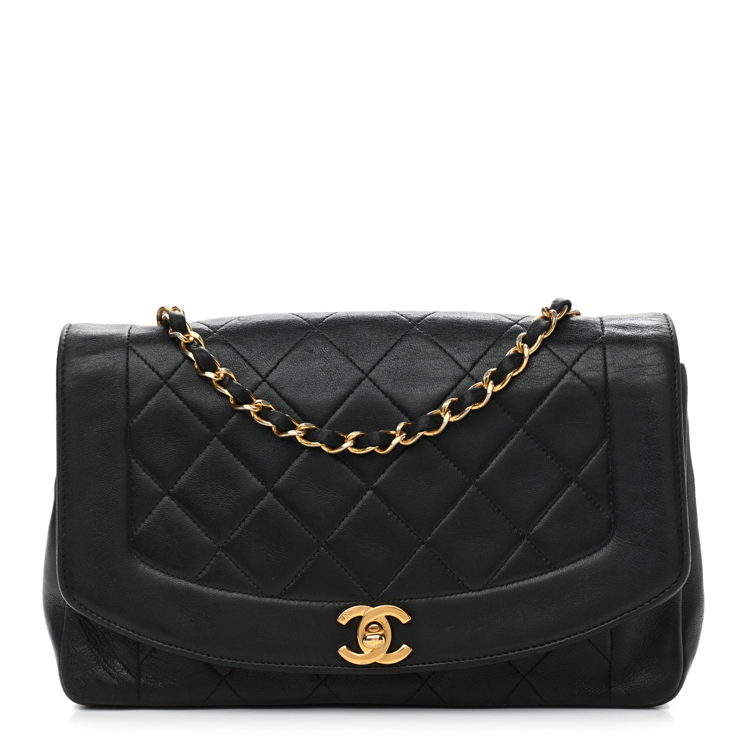Chanel Lambskin Quilted Medium Single Flap Black 1 of 11
