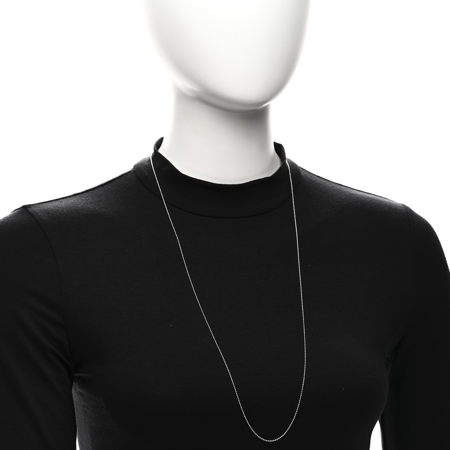 Sterling Silver 1.2mm Bead Chain Necklace 30"