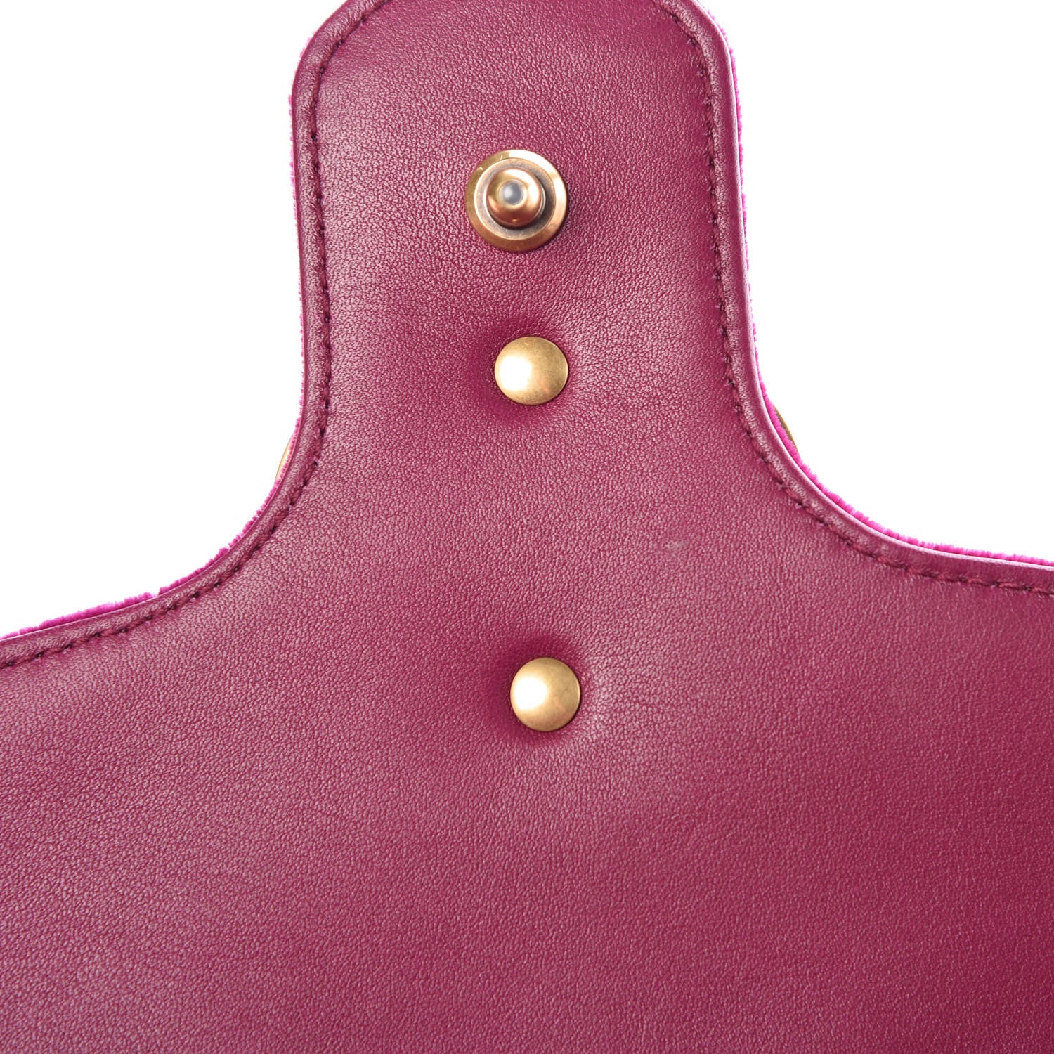 Gucci Velvet Matelasse Small GG Marmont Shoulder Bag Fuchsia Violet Cyclamen 11 of 13