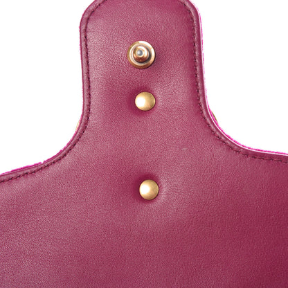 Gucci Velvet Matelasse Small GG Marmont Shoulder Bag Fuchsia Violet Cyclamen 11 of 13