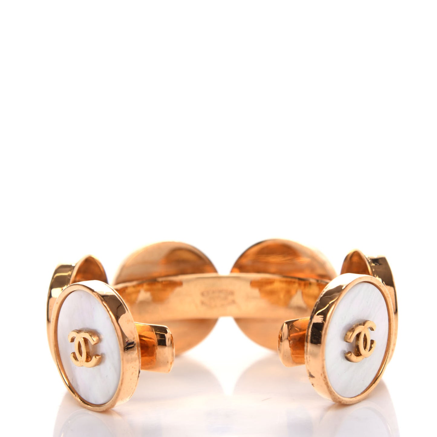 Pearl CC Cuff Bracelet Gold