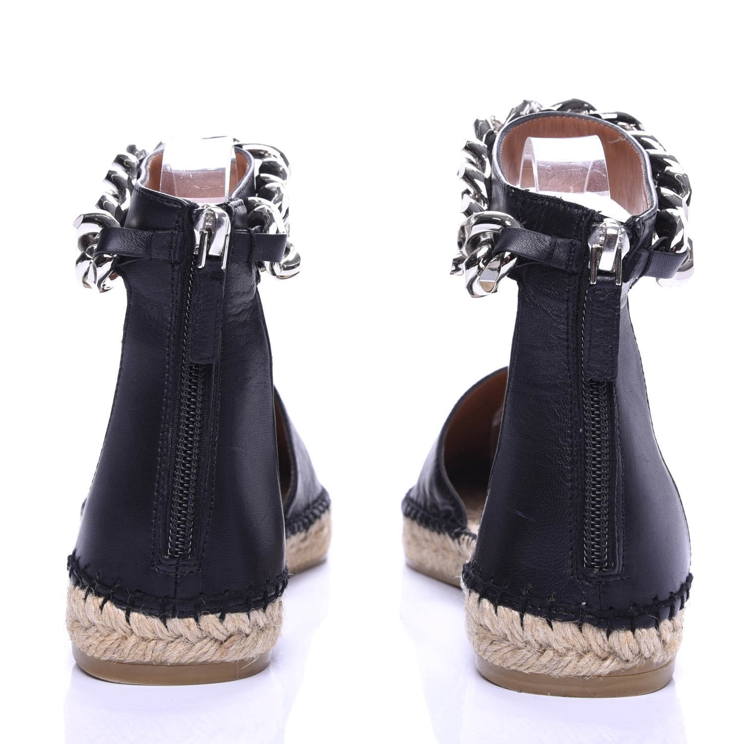 Givenchy Lambskin Ankle Chain Maremma Espadrilles 38 Black 6 of 9