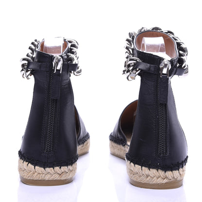Givenchy Lambskin Ankle Chain Maremma Espadrilles 38 Black 6 of 9