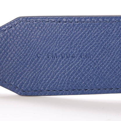 Hermes Epsom 40mm Tressage Shoulder Strap Bleu Brighton Capucine Bleu Saphir 5 of 6