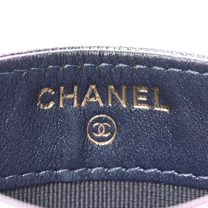 Chanel Iridescent Caviar Quilted Card Holder Dark Blue 6 of 9