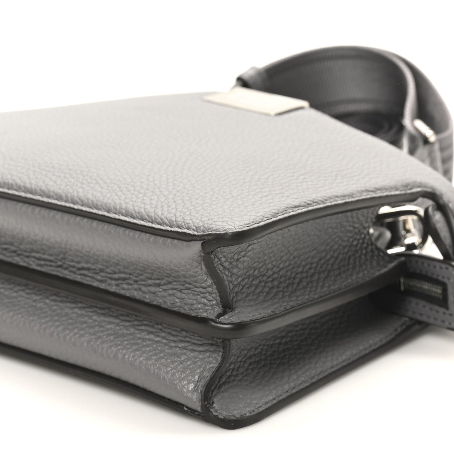 Fendi Cuoio Romano Vitello Cover Bi-Color Peekaboo I See U X Cross Satchel Acciaio Pisello 10 of 10