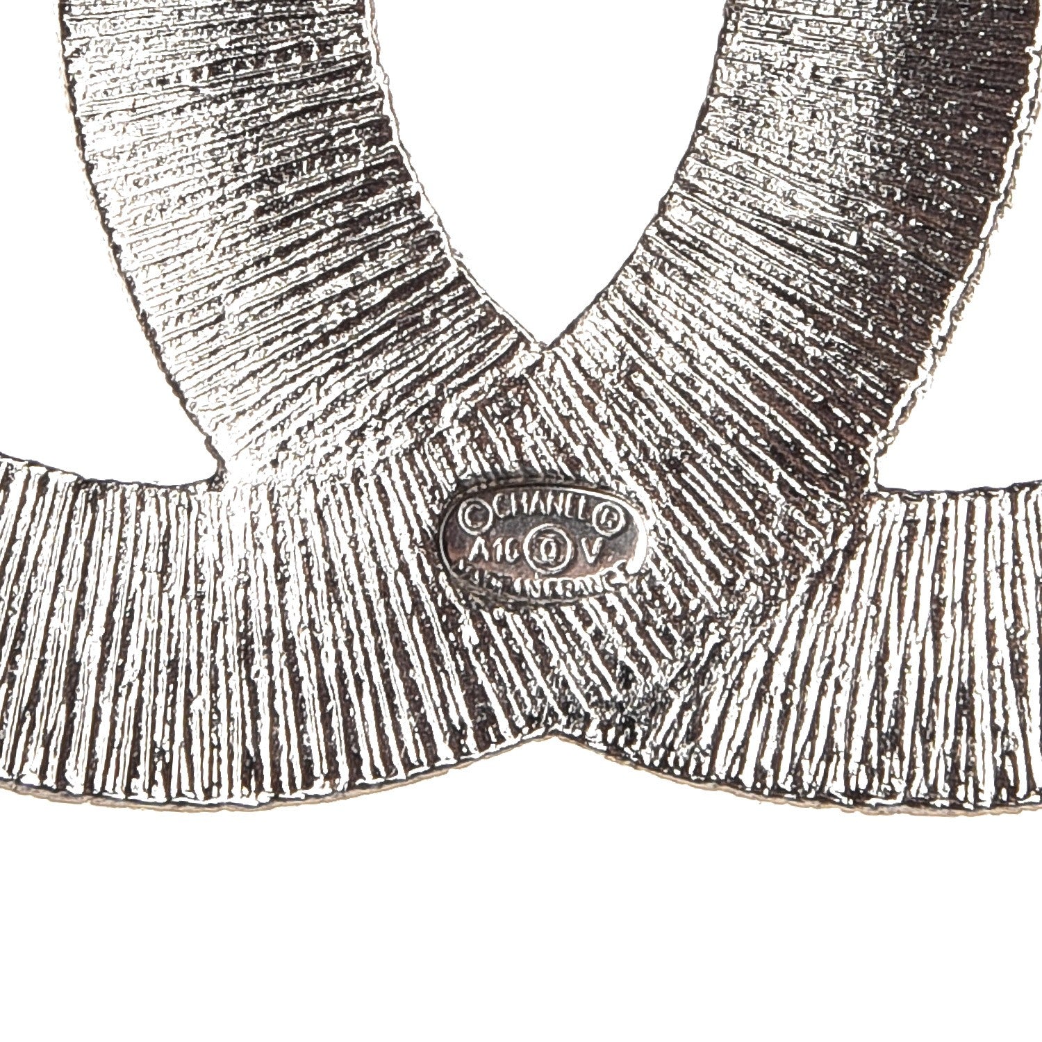 Chanel Baguette Crystal CC Brooch Silver 5 of 5