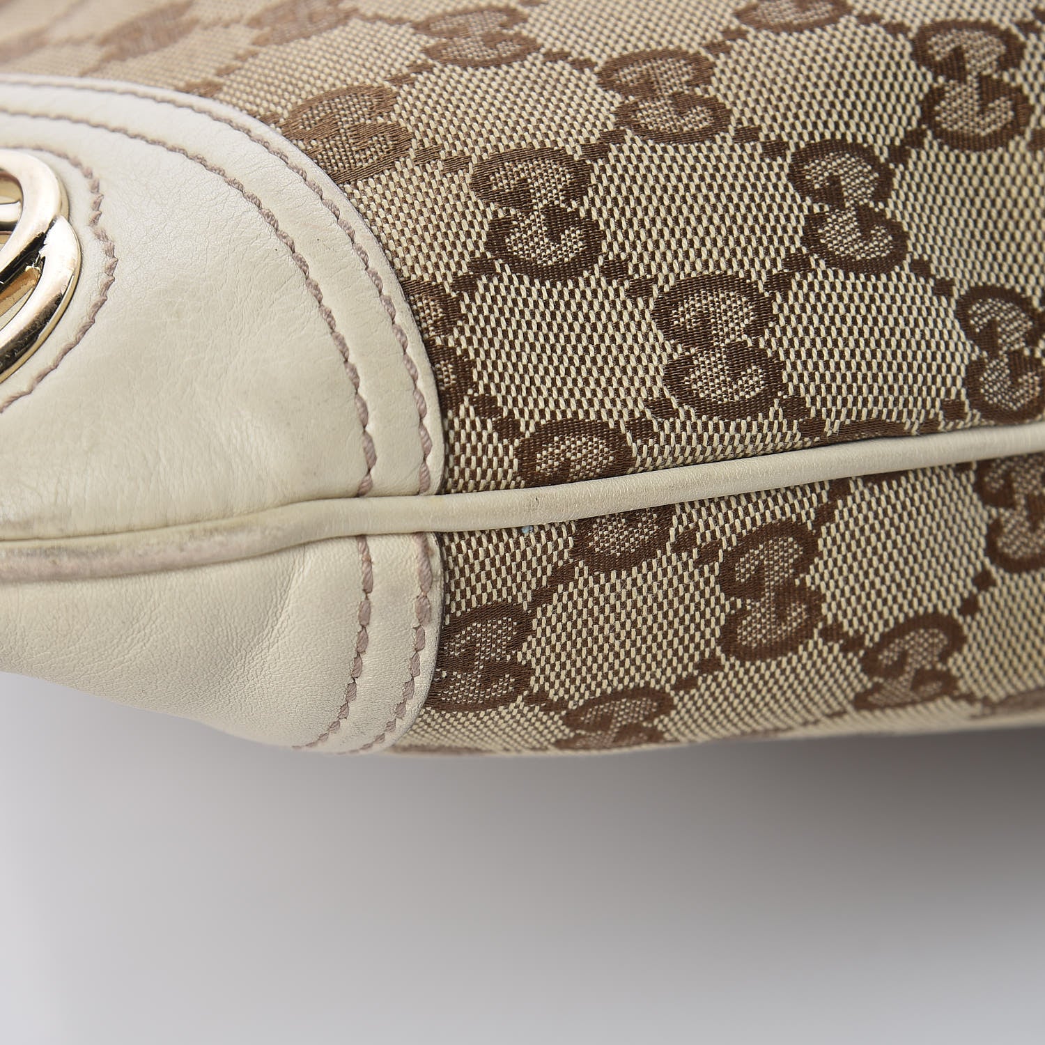 Gucci Monogram Medium New Britt Hobo Off White 14 of 17