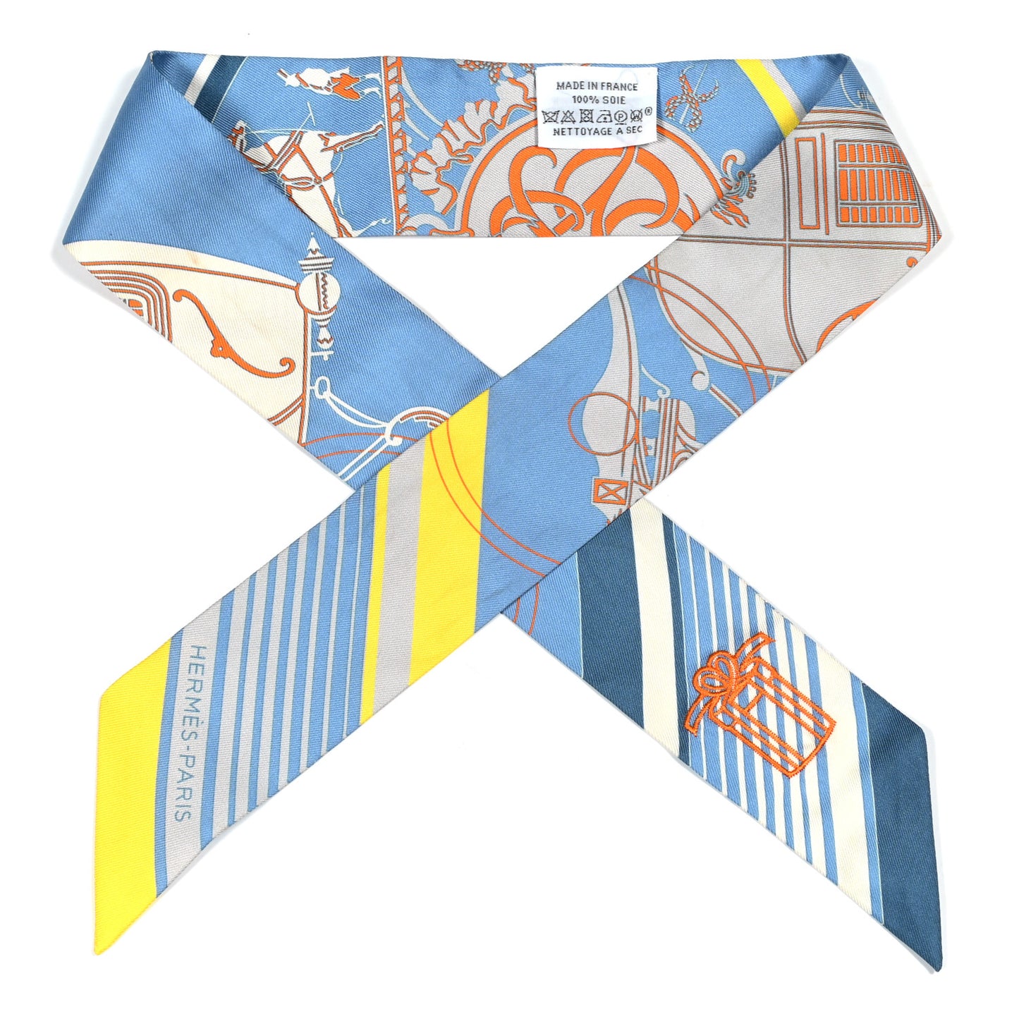 Silk Ex-Libris Sticker Twilly Bleu Moyen Jaune Vif