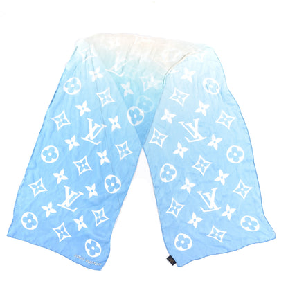 Louis Vuitton Silk Monogram Gradient LV Envy Bandeau Blue 2 of 4
