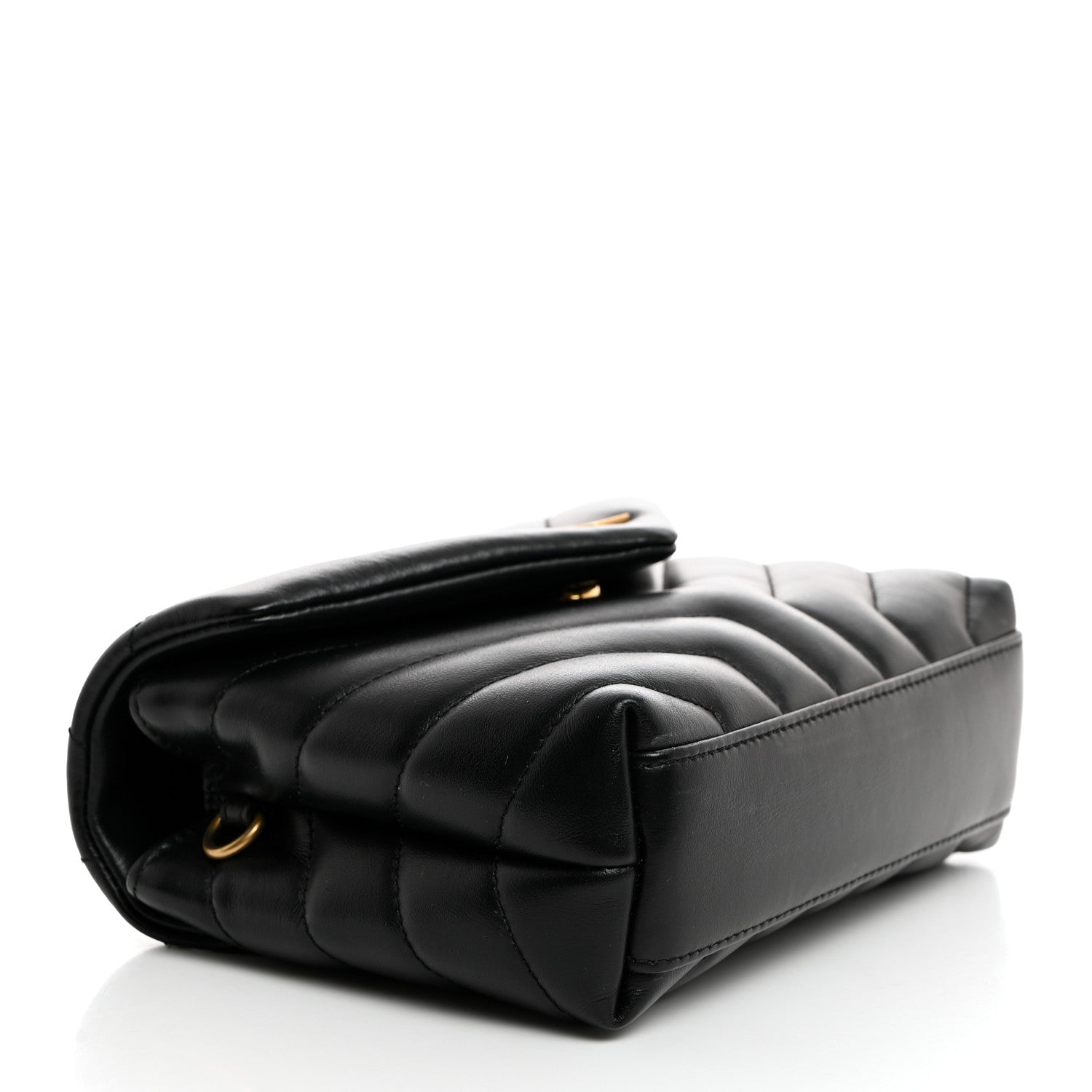 Saint Laurent Calfskin Y Quilted Monogram Toy Loulou Crossbody Bag Black 4 of 11