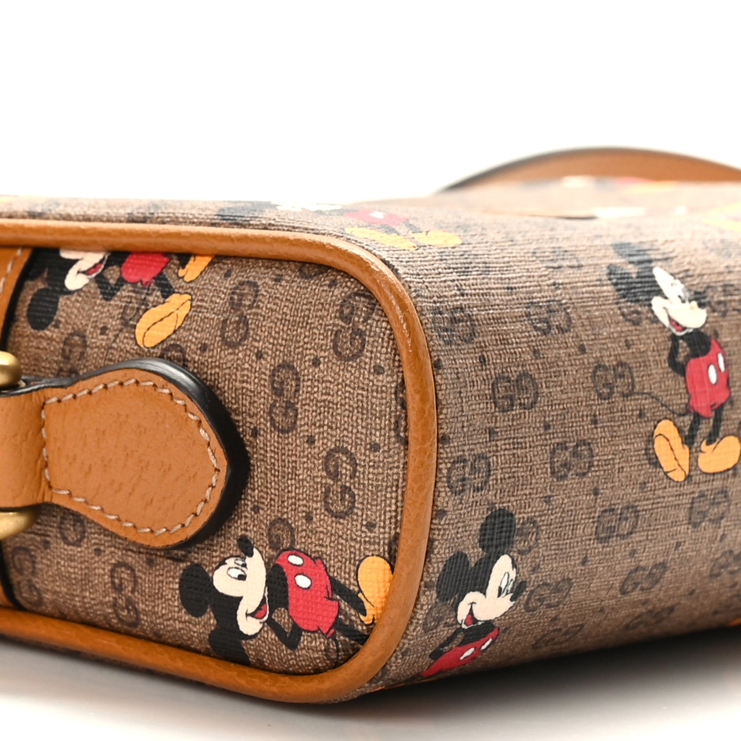 X DISNEY Mini Vintage GG Supreme Monogram Mickey Mouse Shoulder Bag Beige Vintage Sun Oil