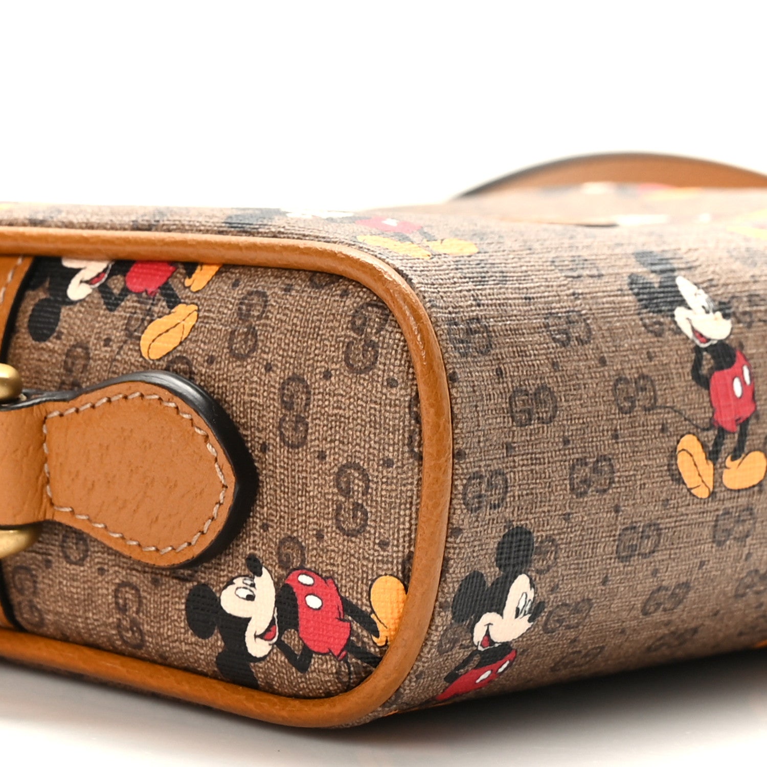 Gucci X DISNEY Mini Vintage GG Supreme Monogram Mickey Mouse Shoulder Bag Beige Vintage Sun Oil 8 of 10