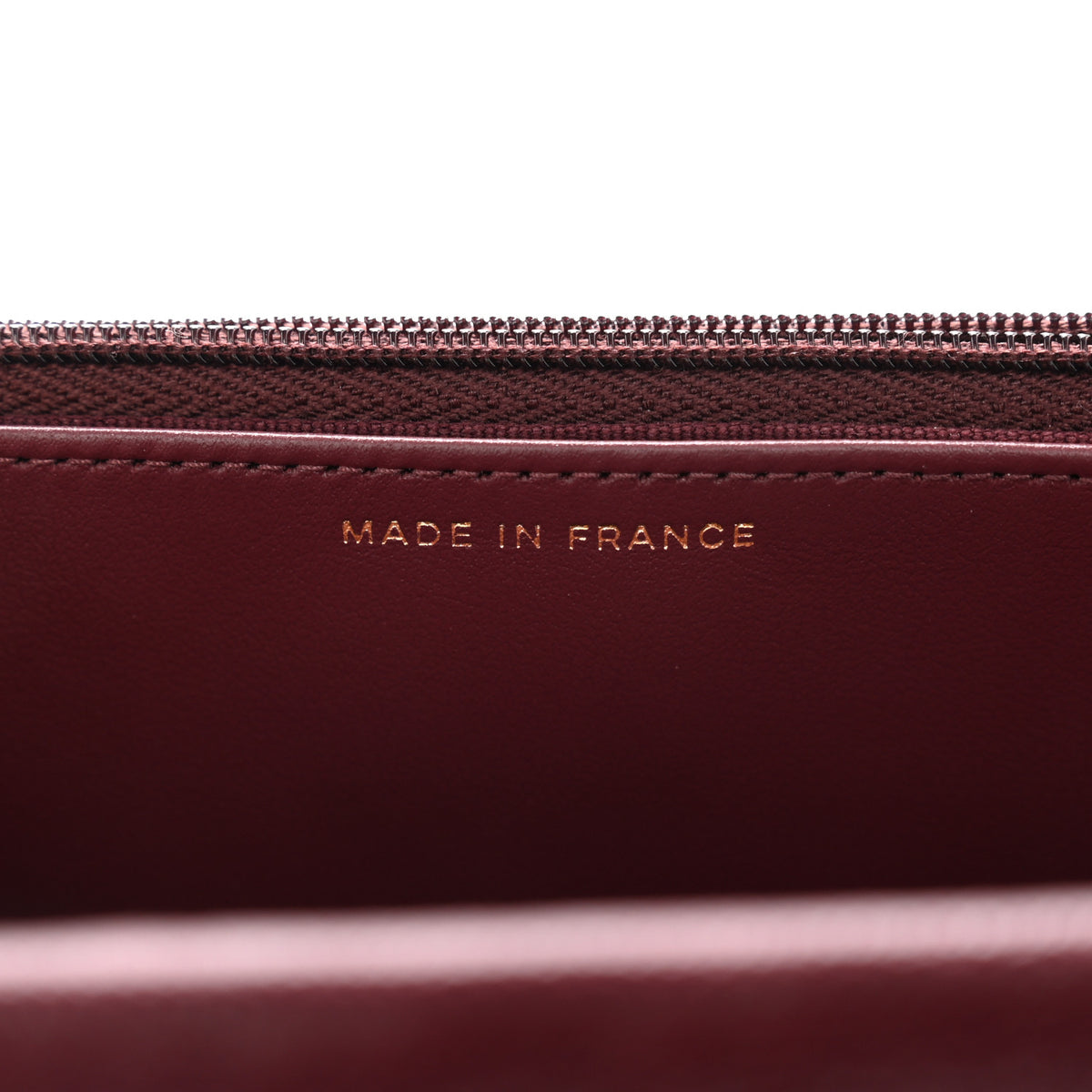 Caviar Quilted CC Turnlock Wallet On Chain WOC Burgundy