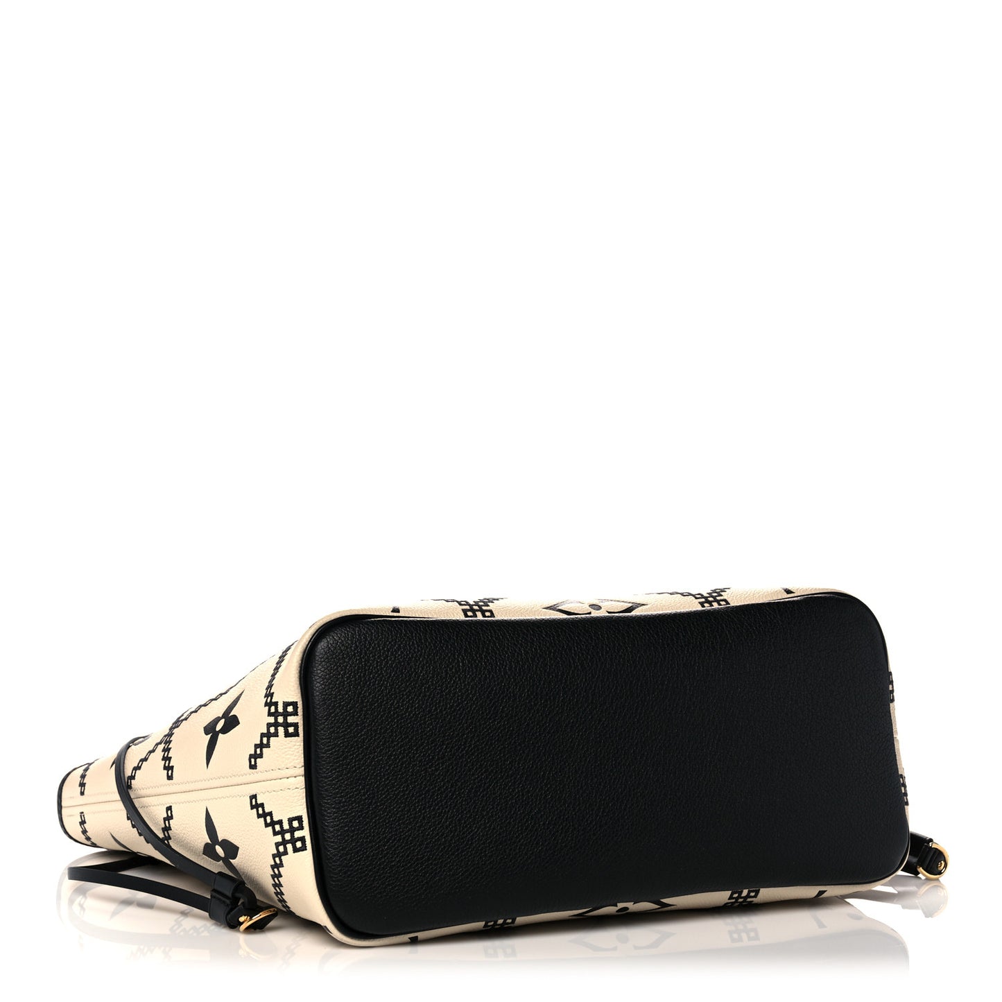 Empreinte Monogram Giant Broderies Neverfull MM Cream Black