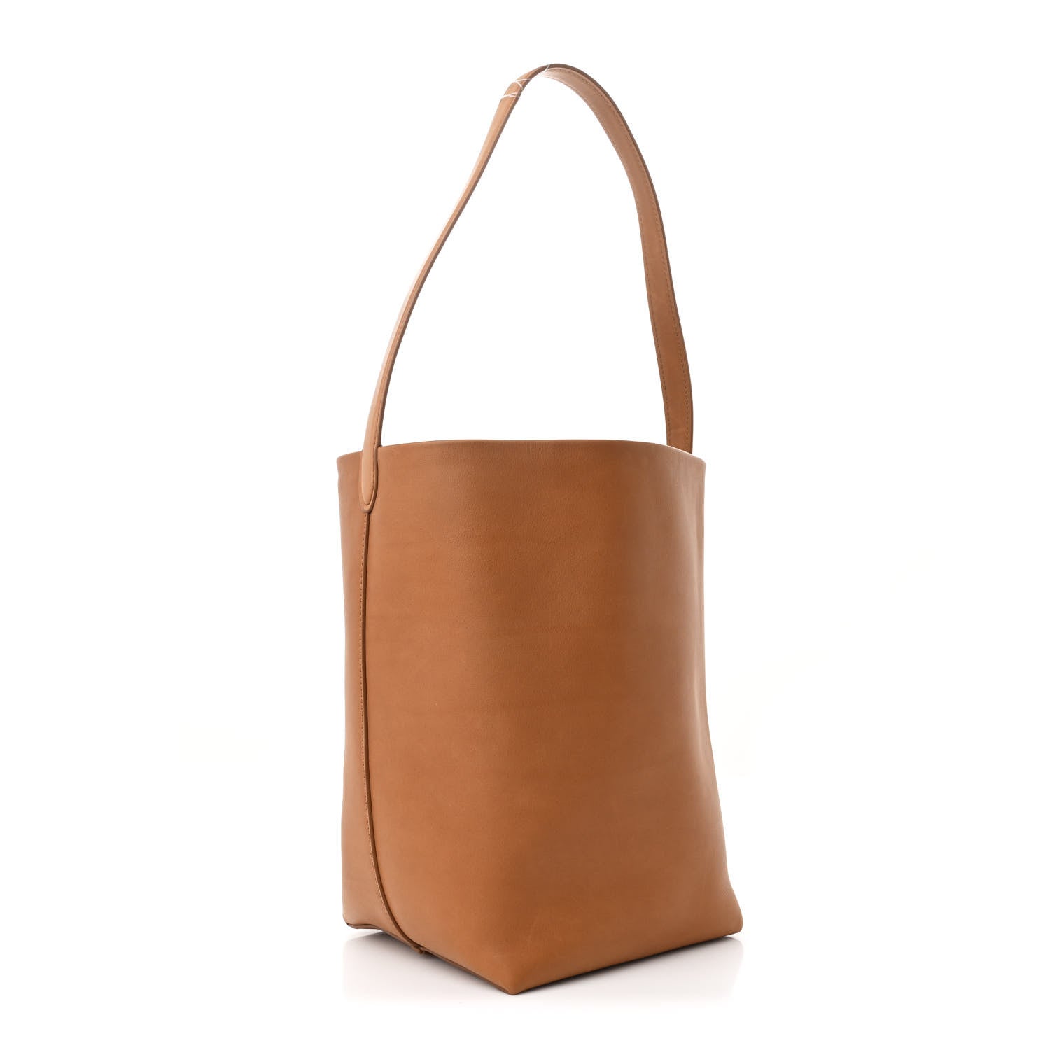 The Row Polished Saddle Calfskin Large N/S Park Tote French Beige 3 of 10