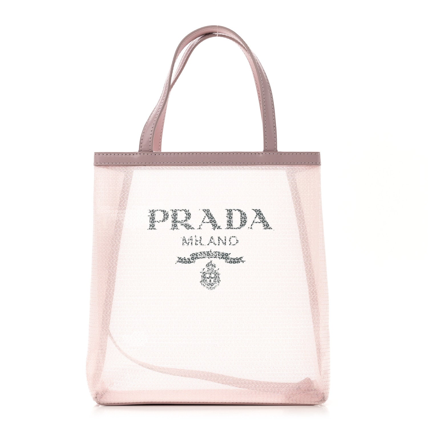 Prada Sequin Mesh Small Tote Bag Pink 1 of 10