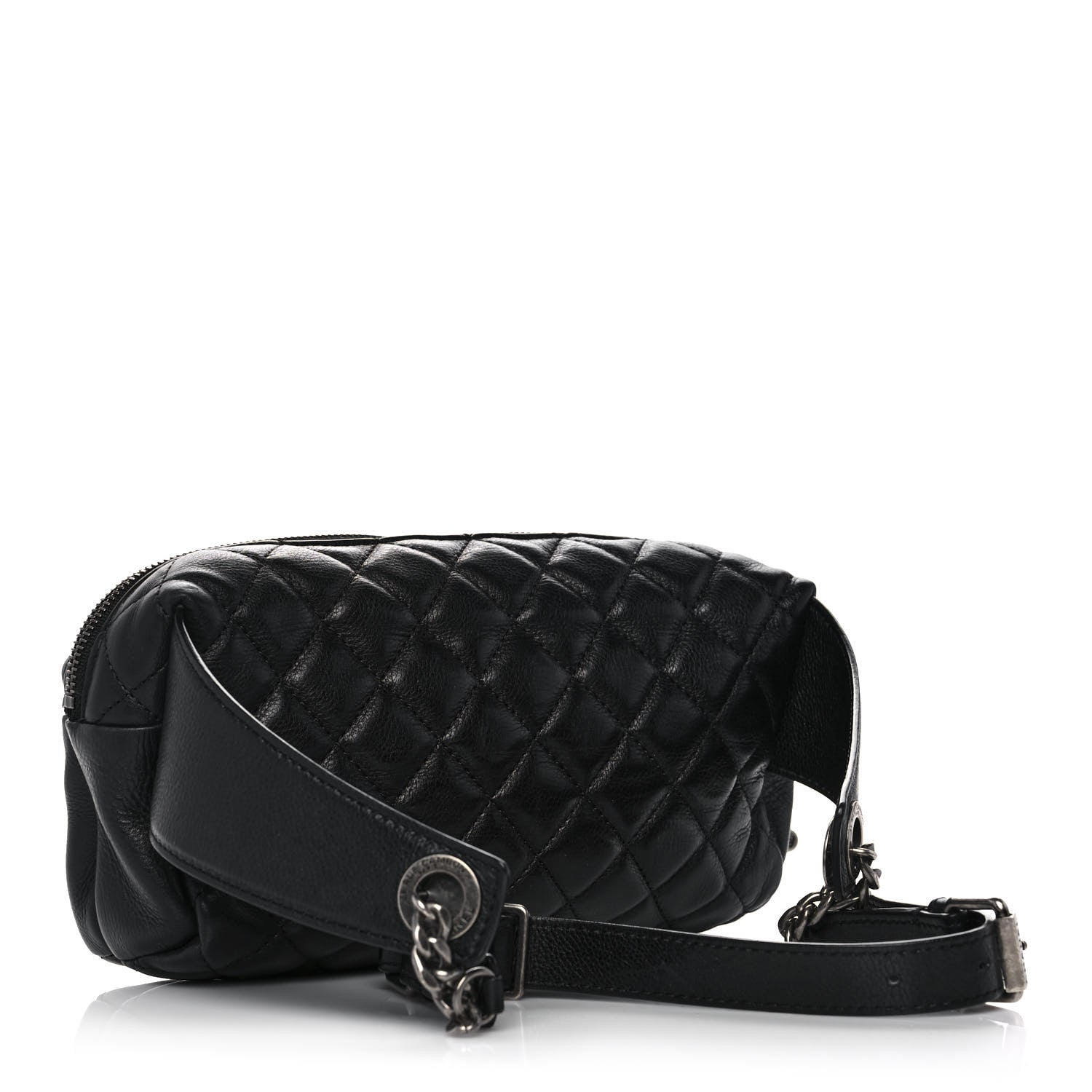 Chanel Calfskin Quilted Waist Bag Black 2 of 12
