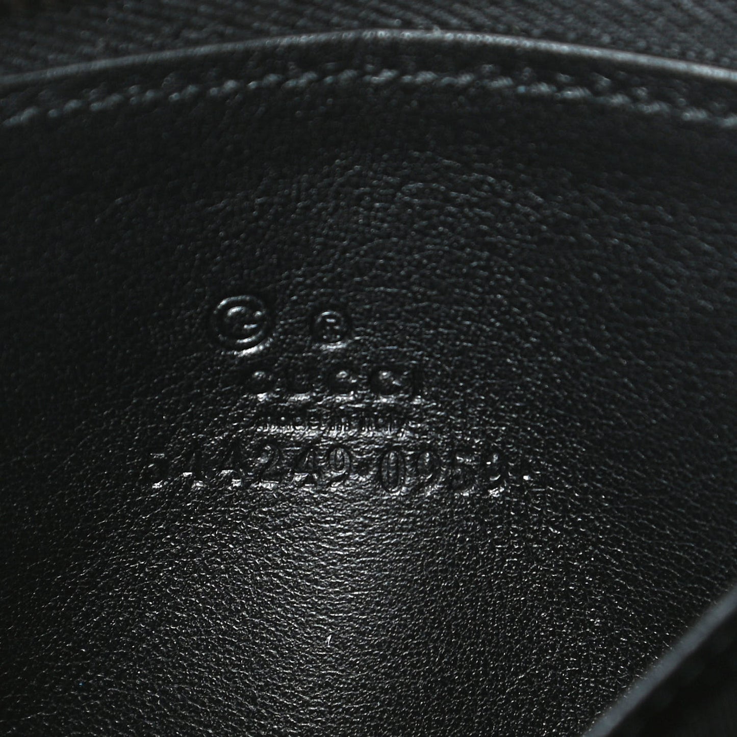 Microguccissima Zip Around Card Case Black