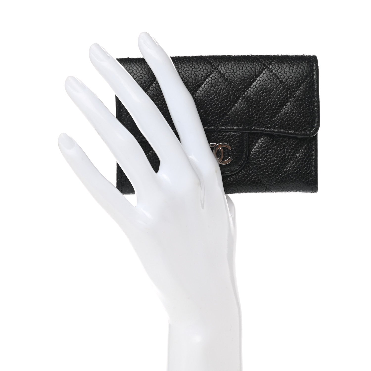 Chanel Caviar Quilted Flap Card Holder Black 2 of 8