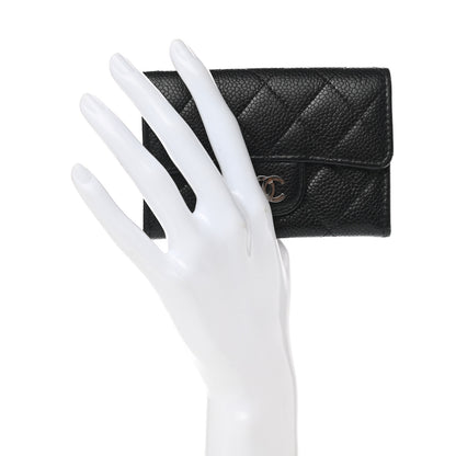 Chanel Caviar Quilted Flap Card Holder Black 2 of 8