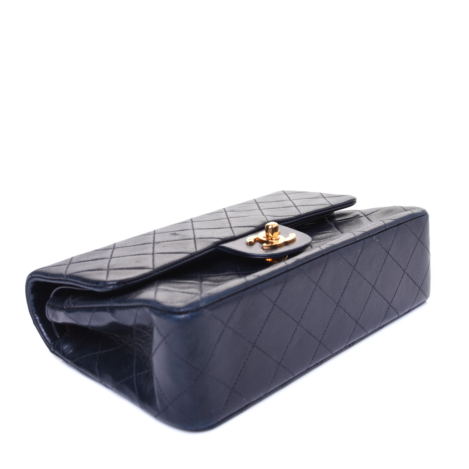 Chanel Lambskin Quilted Small Double Flap Navy 4 of 13