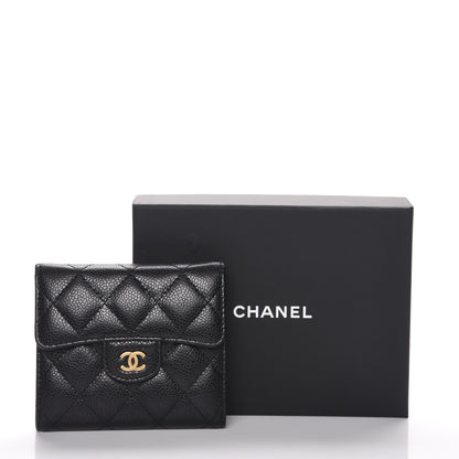 Chanel Caviar Quilted Compact Flap Wallet Black 9 of 9