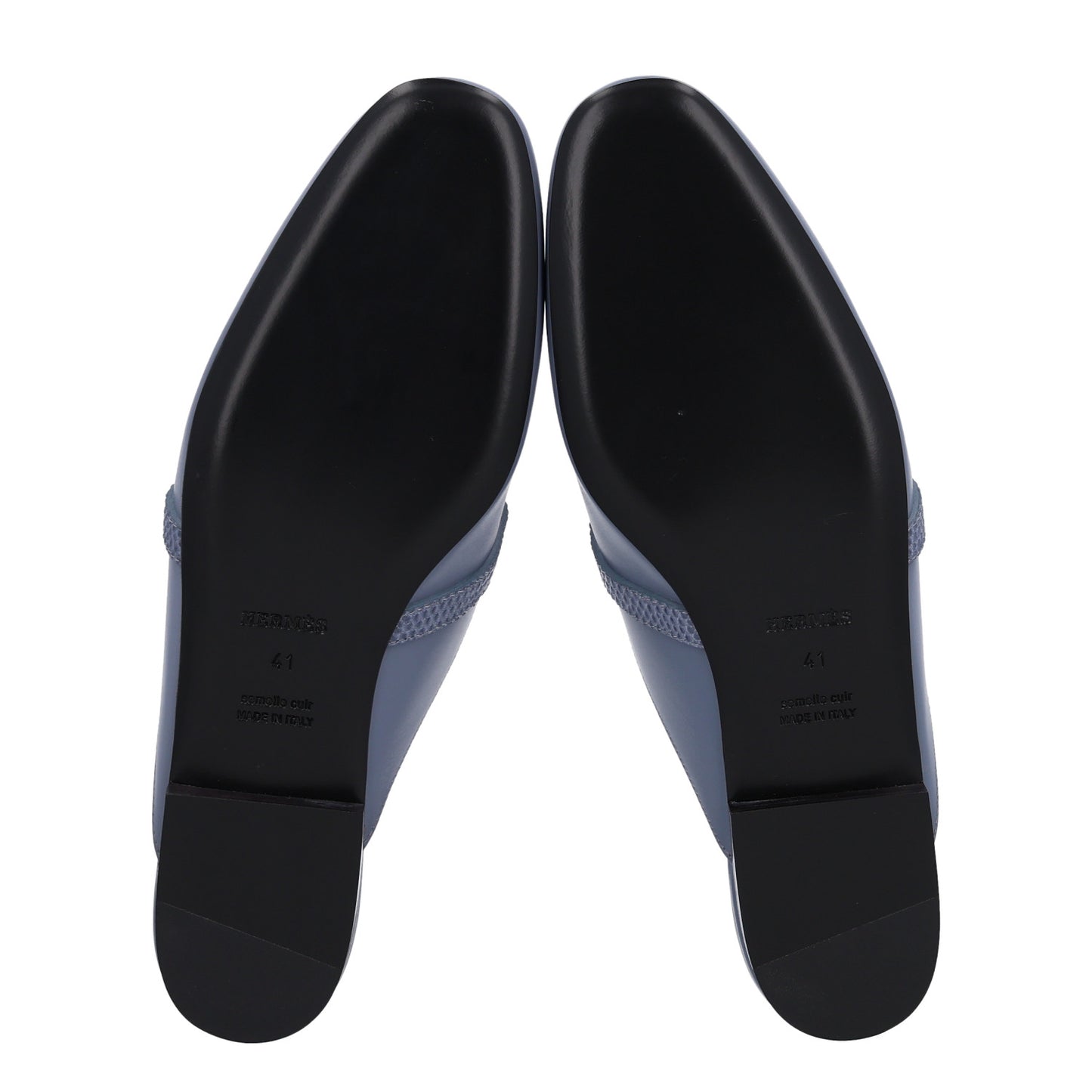 Lizard Calfskin Oz Mules 41 Bleu Grignon